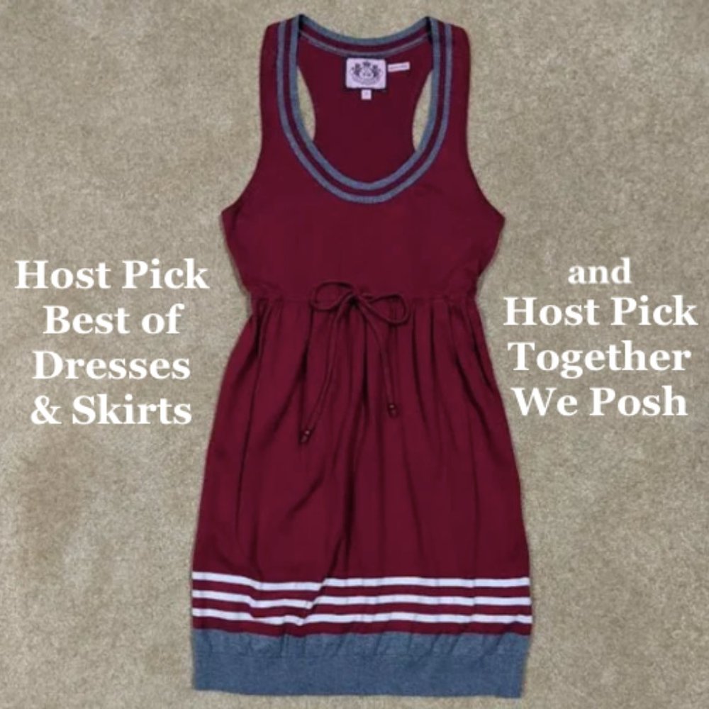 Juicy Couture Burgundy Racerback Sweater Dress
